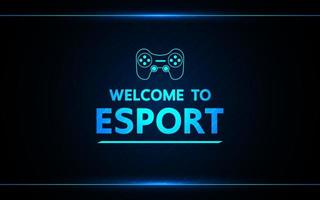 bienvenido al diseño de juegos de tecnología e-sport vector