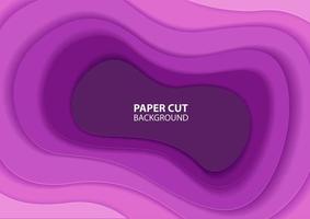 Gradient purple paper cut layer design vector