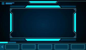 Rectangle frame technology hud vector