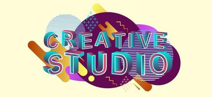 Creative studio modern concept web header vector