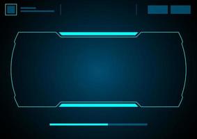 Future interface hud game control panel vector