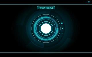 Blue circle abstract technology futuristic hud vector