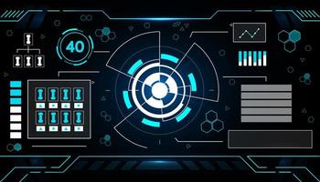 Futuristic interface technology design vector