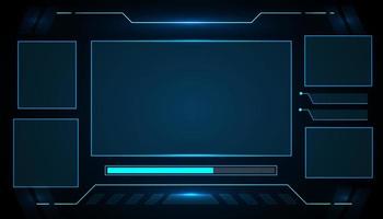 Blank futuristic interface hud technology design vector