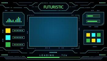 Futuristic interface technology design vector