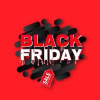 Black Friday Dripping Letters on Geometric Shapes Banner vector