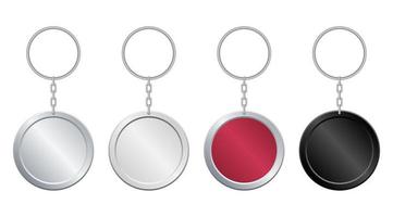 Circle keychain set vector