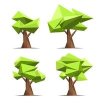 conjunto de árbol de estilo abstracto vector