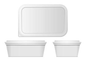 Plastic food container set vector