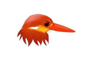 pájaro rojo en un estilo realista vector