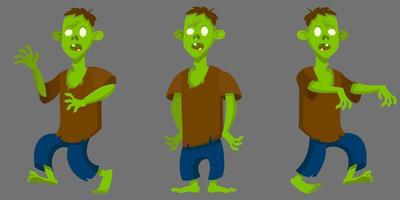 zombie en diferentes poses. vector