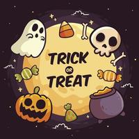 Halloween Background With Moon vector