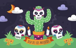 dia de los muertos antecedentes vector