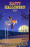 invitación de fiesta de halloween feliz vector