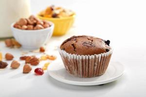 Delicious chocolate muffins photo