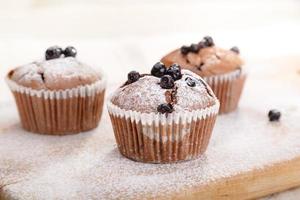 Delicious chocolate muffins photo