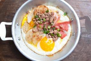 Egg pan, breakfast. photo