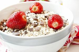 Strawberries with Muesli in a Bowl photo