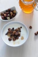 Yogurt with muesli and nuts