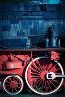 Detalle de locomotora de vapor foto