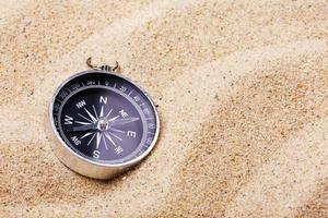 compass on the hot sand photo