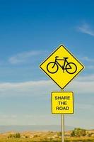 Bicycle Safety Warning Sign photo