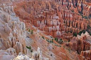 Great spires carved away by erosion in Bryce Canyon