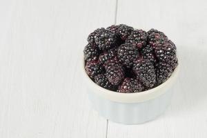 top view image of blackberries on bowl
