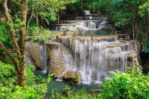 Amezing waterfall in Kanchanaburi, Thailand photo