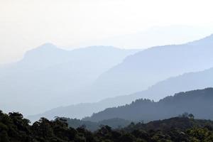 Morning Mist at Tropical Mountain Range,Thailand photo