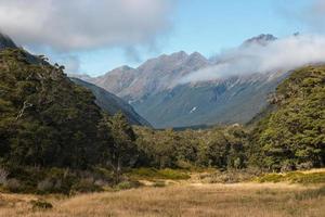 Valle de piedra verde en el parque nacional de Fiordland foto