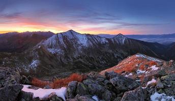 Tatra mountain at sunset