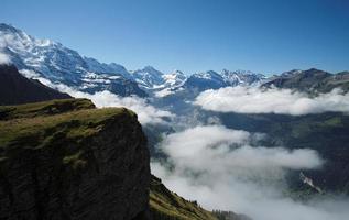 Vista desde Mannlichen en los Alpes de Berna (Berner Oberland, Suiza)