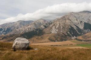Castle Hill in Southern Alps, New Zealand photo