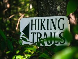 Hiking trails signage photo