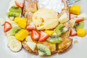 Honey toast with fruit photo