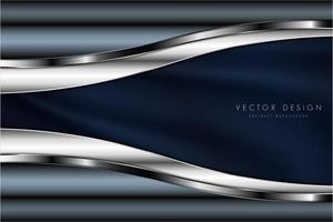 Metallic blue and silver curved frame design