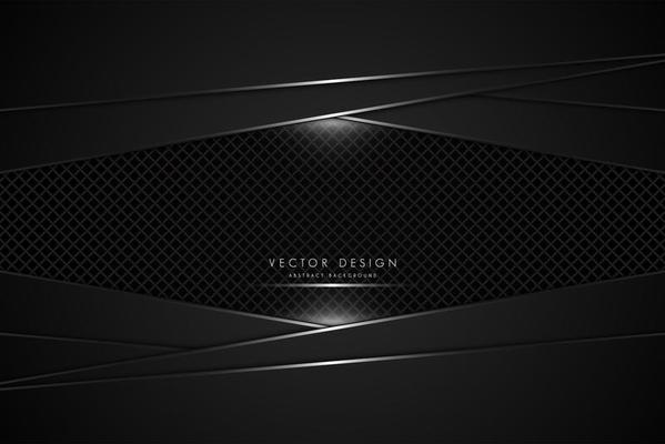 Black metallic panels with carbon fiber