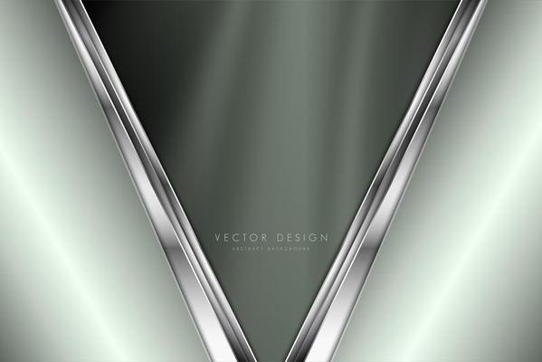 Metallic light green and silver layered panel design