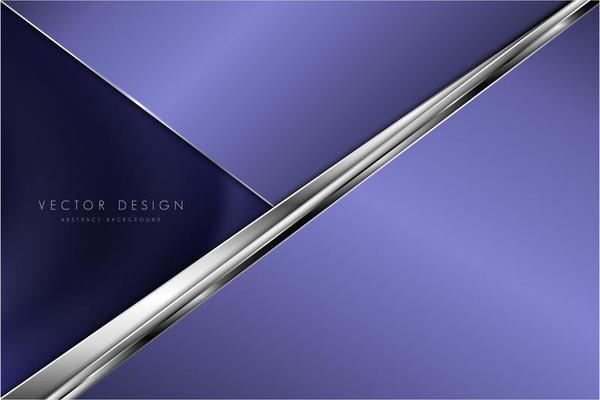 Metallic purple and silver angled layer design