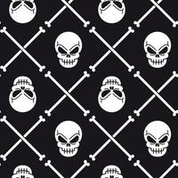 Skull and crossbones pattern vector