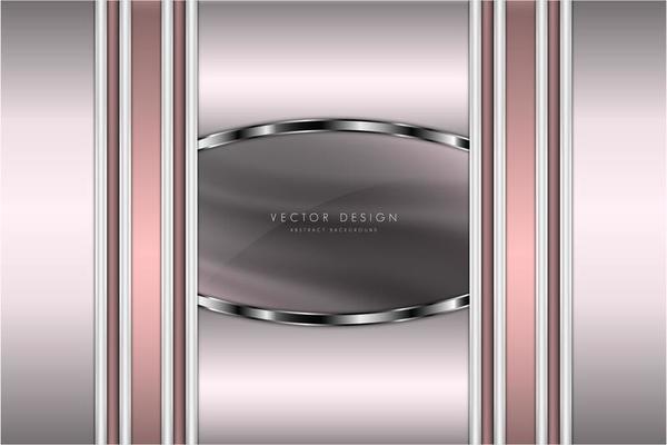 Luxury pink and silver elegant modern metal design