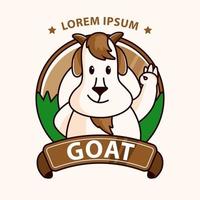 Goat mascot emblem vector