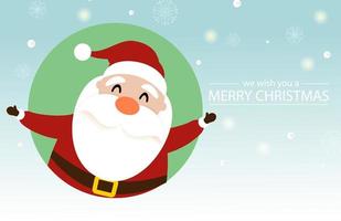 Christmas and new year design with cute Santa Claus vector