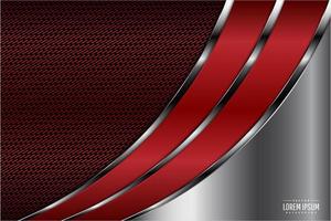 Red and gray metallic curved design vector