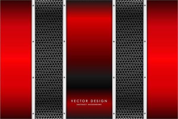 Metallic red vertical panels over carbon fiber texture