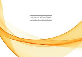 Abstract flowing orange wave design vector