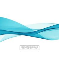 Abstract stylish flowing blue wave design vector