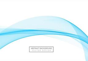 Arching flowing blue wave design vector