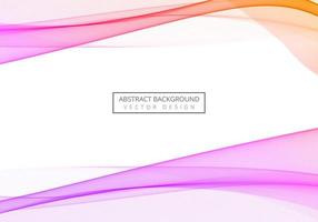 Elegant colorful flowing wave design vector